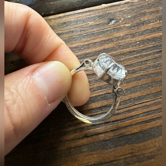 π Large Oval Sterling Cocktail / Engagement Ring π size: 6.5 - Picture 13 of 13